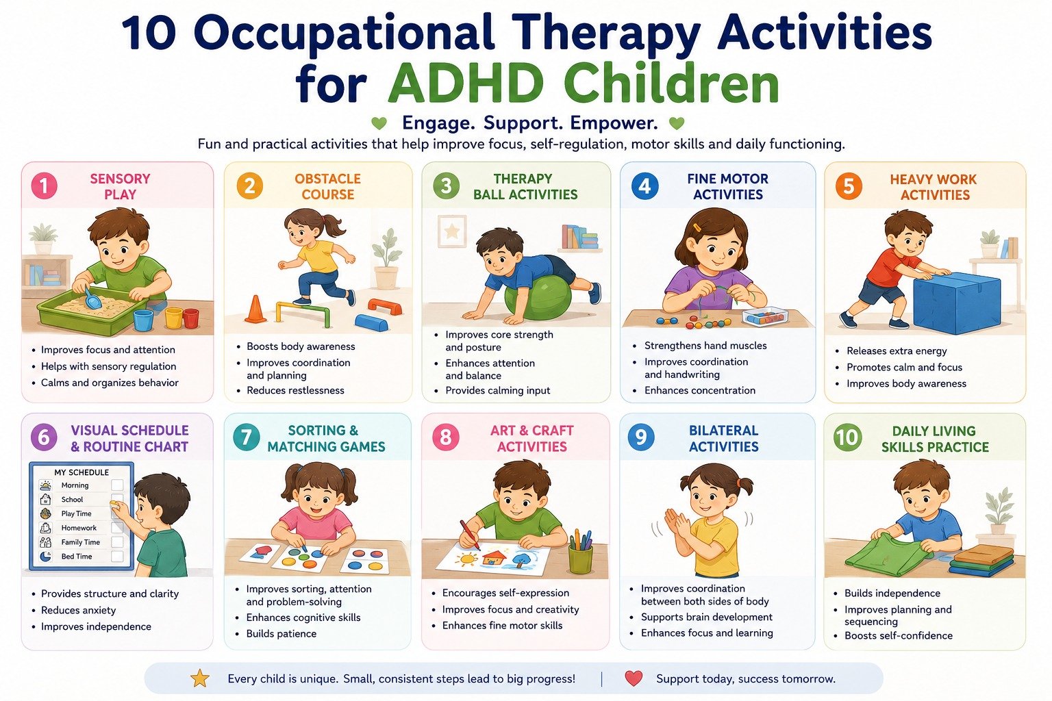 10 Occupational Therapy Activities for ADHD Children