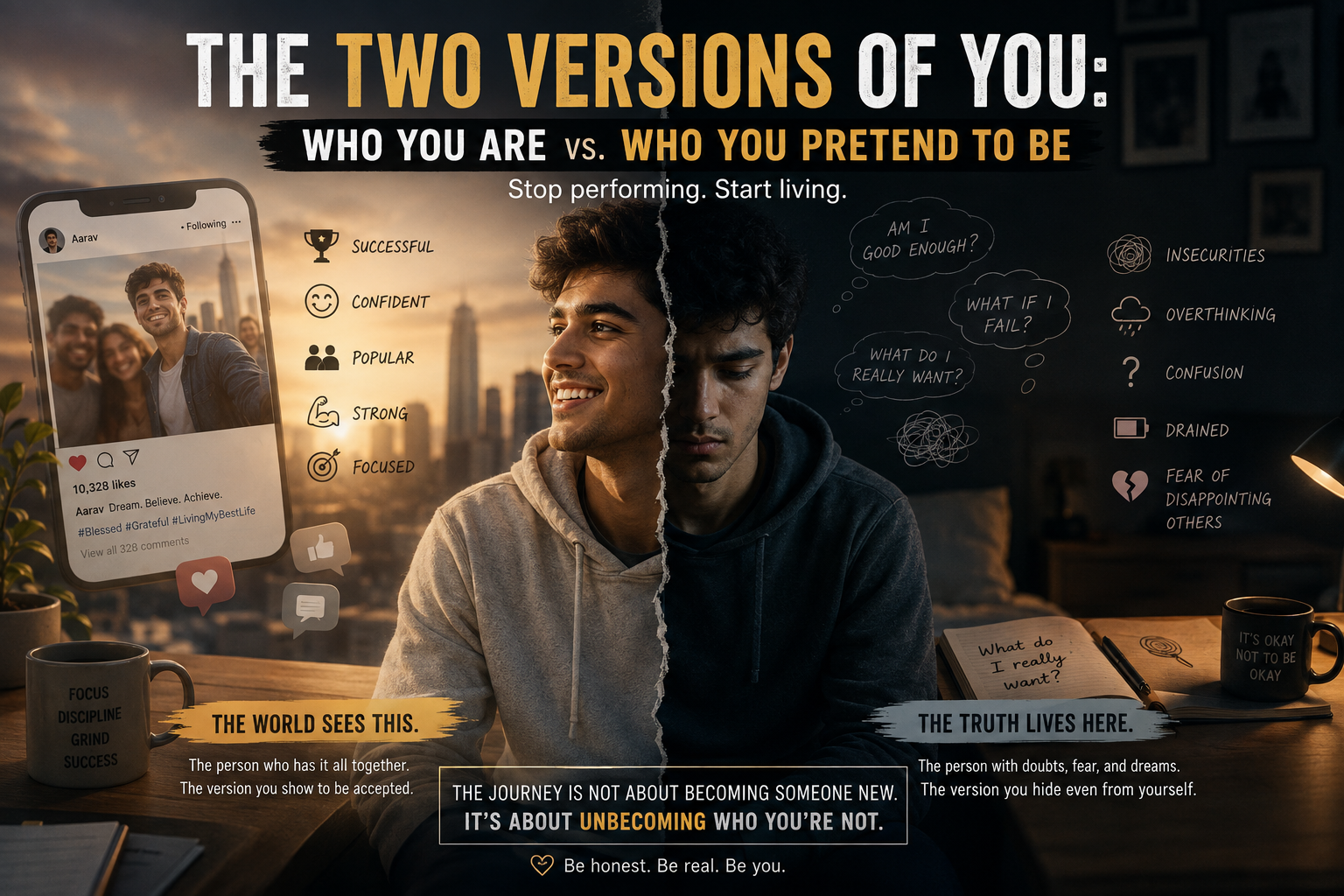 The Two Versions of You: Who You Are vs. Who You Pretend to Be